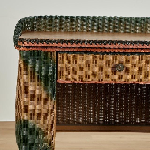 Two Piece Set of Antique Wicker by Lloyd Loom For Sale - Image 4 of 18