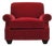 Ralph Lauren London Club Lounge Chair in Italian Red Velvet For Sale