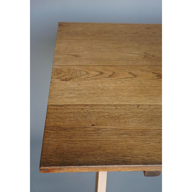 Wood Rustic Farmhouse Dining Table in Cherry and Oak, 1940s For Sale - Image 7 of 17