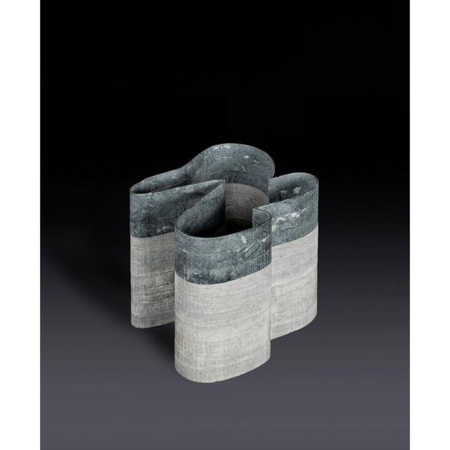 Stripes c3 vase in laguna green & indian green marbles by bufalini marmi dimensions: d 16 x w 17 x h 18 cm. Materials:...