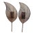 Curtis Jere Mid-Century Modern Pair of Wire Mesh Leaf Candle Wall Sconces For Sale