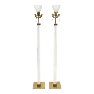 Pair of Hansen Lightning Style Floor Lamps