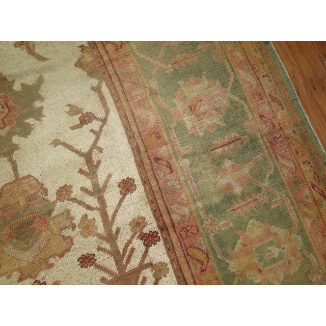Early 20th Century Zabihi Collection Antique Oversize Square Oushak Rug - 18'3" x 18'4" For Sale - Image 5 of 10