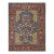 Vintage Persian Tabriz Area Rug, Floral Pattern, Handwoven Wool, Navy & Red, 4’ X 6’ For Sale