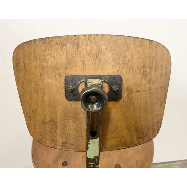 Green Industrial Workshop Chair, Czechia, 1950s For Sale - Image 8 of 17