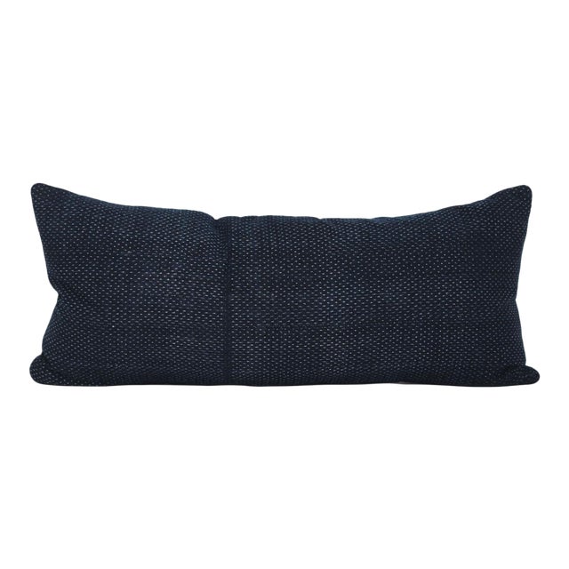 Japanese Indigo Kasuri and Pebble Wool Pillow Chairish