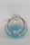 Glass Joe St Clair Glass Ashtray Aqua Blue and Clear Bullicante Floral Art Bowl 4728b For Sale - Image 7 of 11