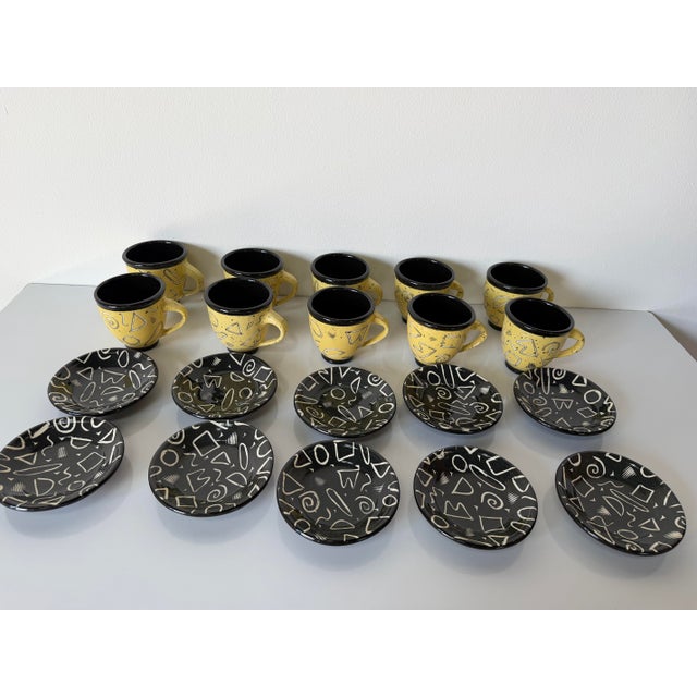 Postmodern 1990’s Claudia Reese Postmodern Ceramic Dinnerware Set – 53 Pieces Signed For Sale - Image 3 of 12