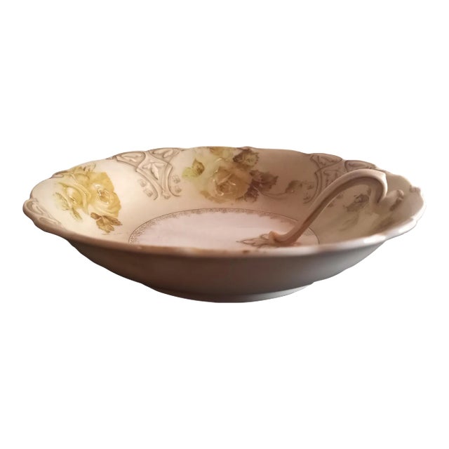 Vintage 1950s Clarion Pattern Porcelain Nappy Dish For Sale