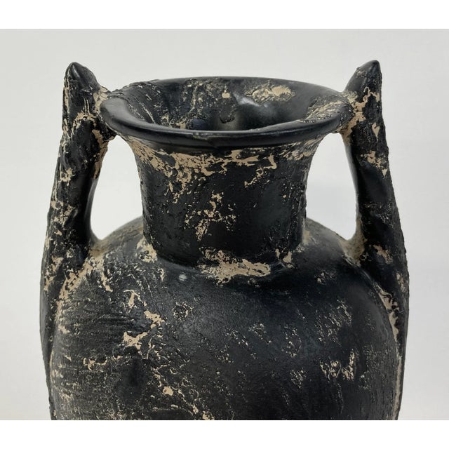 Vintage Weathered Grecian Style Pottery Urn For Sale In Kansas City - Image 6 of 8
