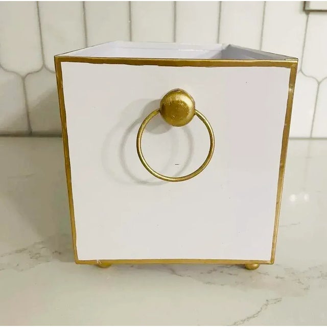 Modern Transitional Style Rectangular Cachepot For Sale - Image 4 of 8