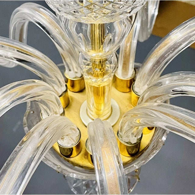 A Murano Style Chandelier, Waterford Style . For Sale - Image 11 of 13