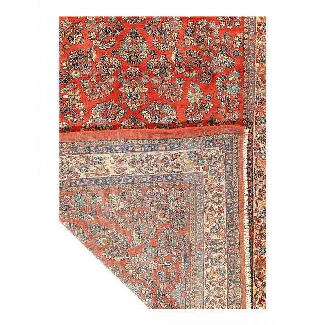 Traditional 1920s Vintage Persian Sarouk Rug 6'3'' X 9'4'' For Sale - Image 3 of 5