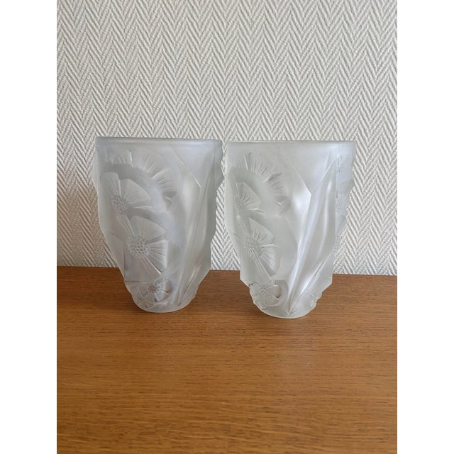 Art Deco Frosted Glass Wall Sconces with Sunflower Motif by Hubens for Degué, 1920s For Sale - Image 9 of 10