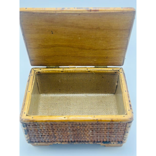 Vintage Bamboo Decorative Box For Sale - Image 9 of 9