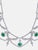 Modern Oval Natural Zambian Emerald & Diamond Fringe Necklace and Earring Bridal Suite For Sale - Image 3 of 8