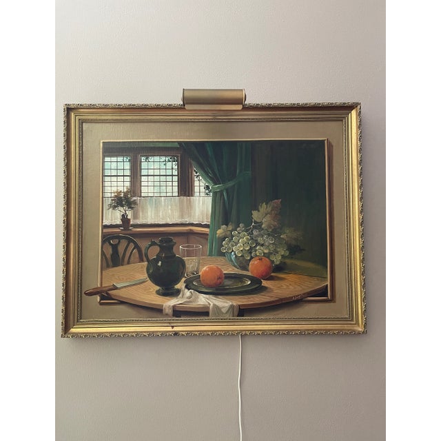 Vintage 20th Century Italian Still Life Framed Painting by Salvatore Langella For Sale - Image 13 of 13