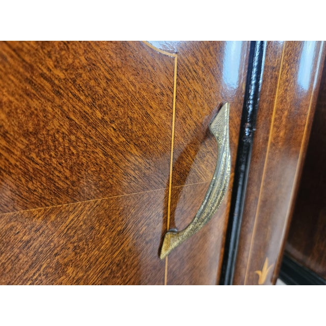 Mid-Century Modern Mahogany Burl Nightstands with Glass Top, 1960, Set of 2 For Sale - Image 13 of 18