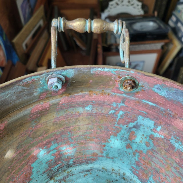 Antique Arabic Turkish Brass Brazier, Pierced Brass Dome Crescent Moon and Star For Sale - Image 18 of 18