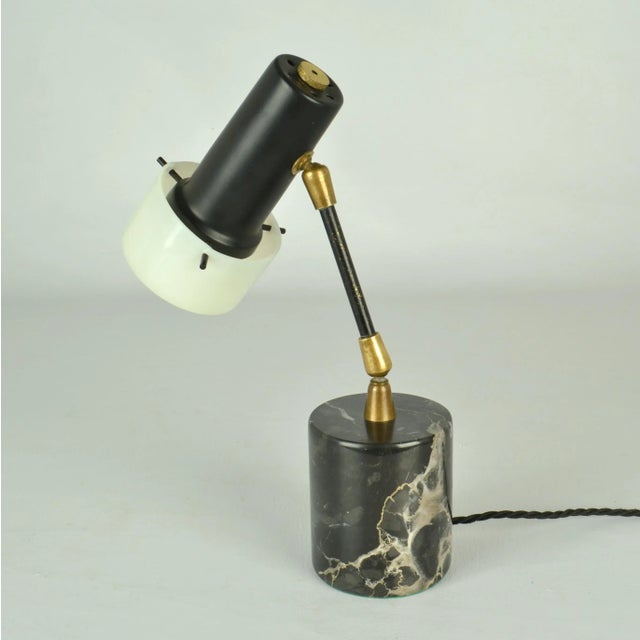 Table Lamp on Black Marble Base from Stilux, 1950s For Sale - Image 11 of 11