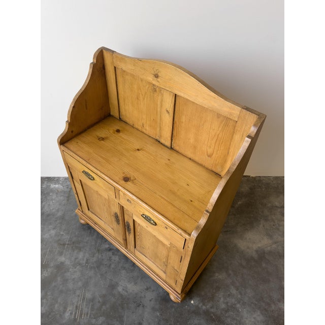 Antique Dutch Pine Cupboard With Gallery Back For Sale In Portland, OR - Image 6 of 9