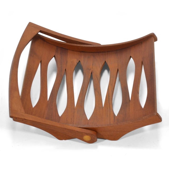 Jens Quistgaard Teak Magazine Holder by Dansk For Sale In Chicago - Image 6 of 9