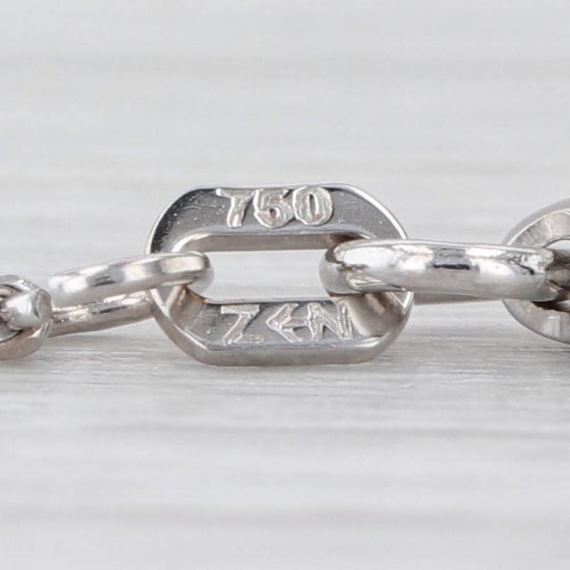 2010s 0.21ct Small Igi Diamond Solitaire Pendant Necklace 18k White Gold 16.5" For Sale - Image 5 of 6