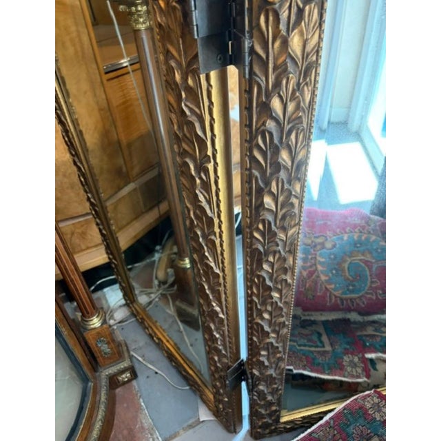 1950s Giltwood Screens Mirror and Room Dividers For Sale In West Palm - Image 6 of 6
