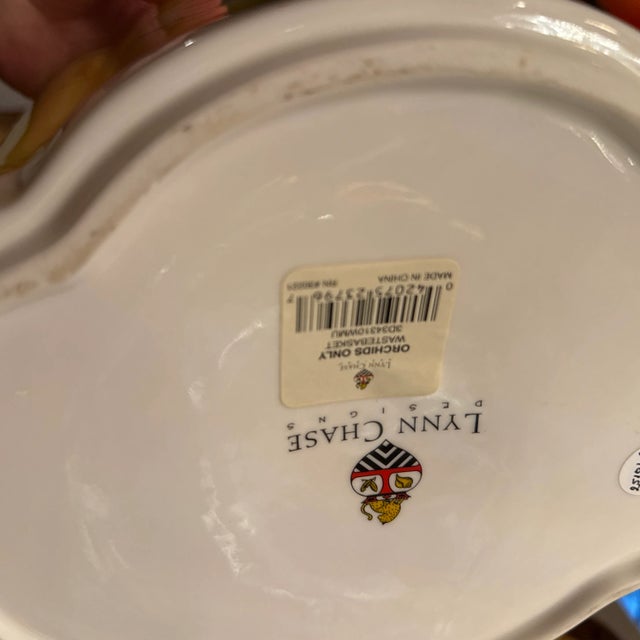 Rare Lynn Chase Orchid Waste Basket For Sale - Image 6 of 6