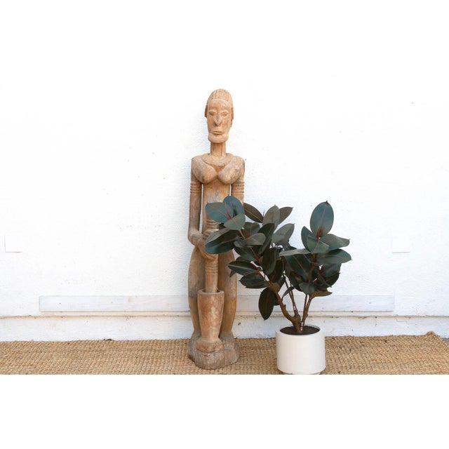 A 63" Tall Commanding Baule Female Figure For Sale - Image 11 of 11