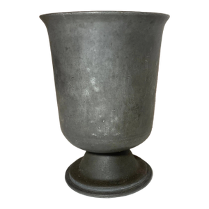 Rare Antique 18th Century 1700s Handmade English Pewter Footed Vase Chalice