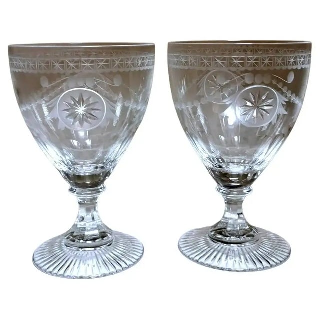 1990s Yeoward William "Crystal Collection" Pair of English Crystal Goblets For Sale - Image 13 of 13