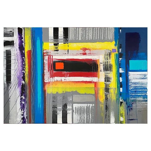Gray Murf Murphy Large Contemporary Abstract Painting on Canvas For Sale - Image 8 of 8
