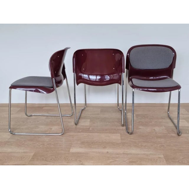 Mid-Century Chairs SM 400 K attributed to Gerd Lange for Drabert, 1987, Set of 3 For Sale - Image 6 of 10