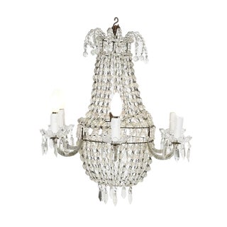 19th Century Crystal Chandelier For Sale