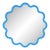 Luxury Decorative Circular Wall Mirror in Light Blue – Hvyli Round 100 For Sale