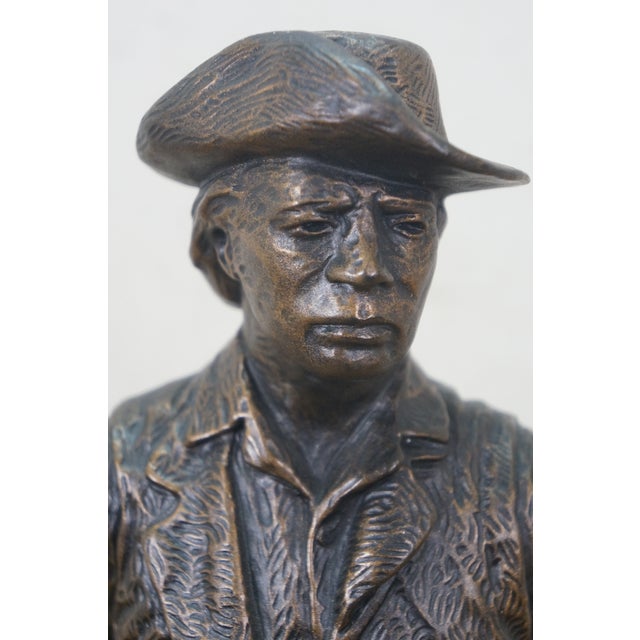 1987 Terrance Patterson Bronze Patinated Terracotta Concord Minute Man Statue For Sale - Image 6 of 14