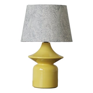Yellow Ceramic Table Lamp by Hasle Keramik, Denmark, 1970s For Sale
