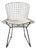 Bertoia Side Chair in Black with Cushion by Harry Bertoia, 1950s For Sale