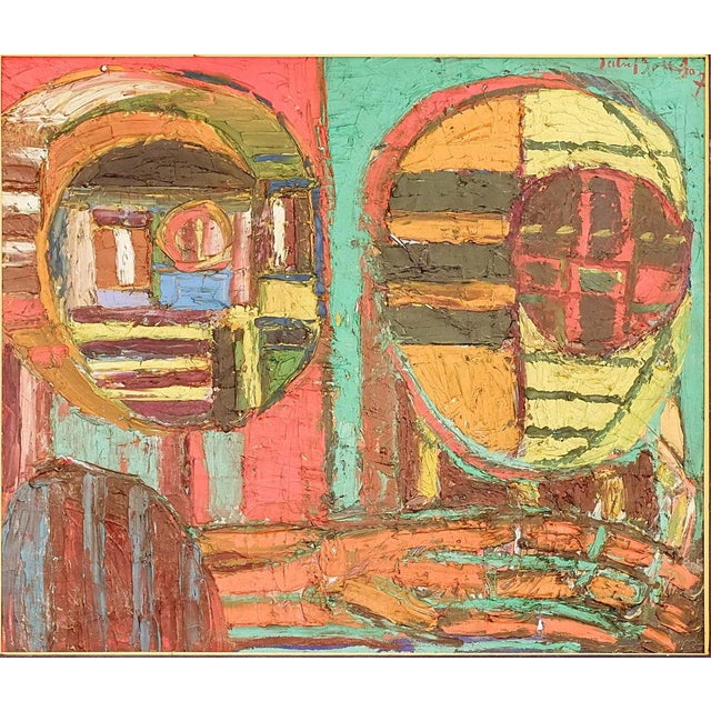 Patrick Boudon, Humanoid, Oil on Canvas, 1920s For Sale - Image 6 of 15