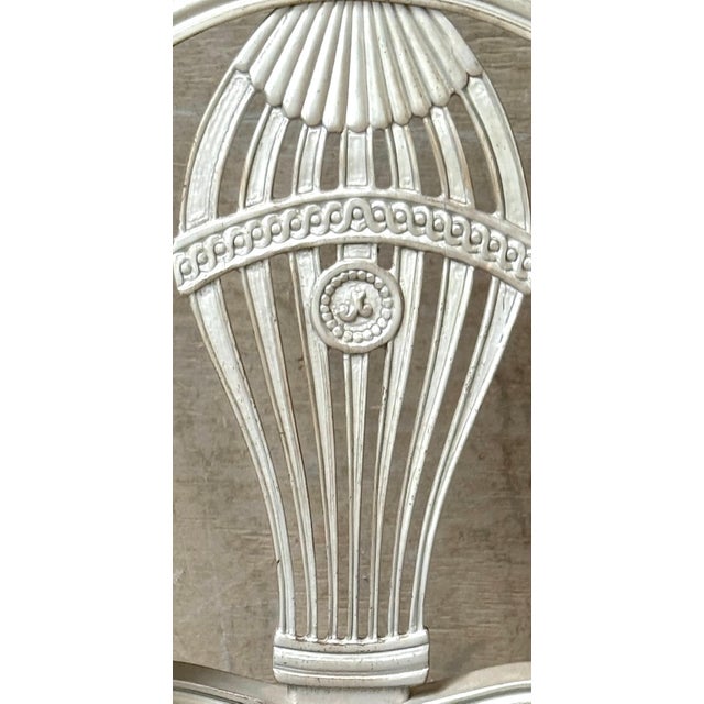 Neoclassical Pair Maison Jansen Silverleaf 'Montgolfier' Hot-Air Balloon Arm Chairs For Sale - Image 3 of 10