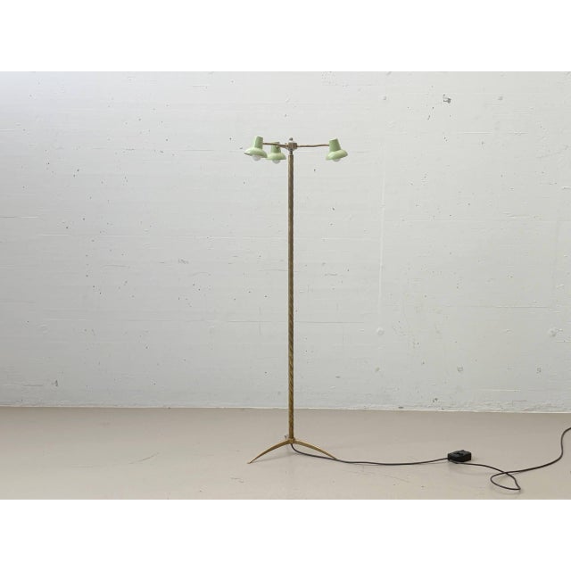 Vintage Three-Light Brass Floor Lamp, 1950s For Sale - Image 18 of 18