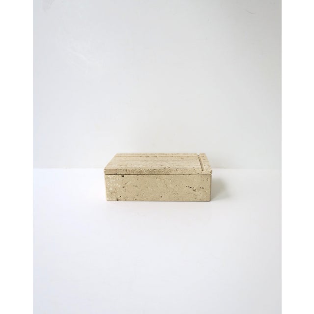Italian Travertine Marble Jewelry Box, Postmodern, Fratelli Mannelli, 1970s Italy For Sale - Image 11 of 12