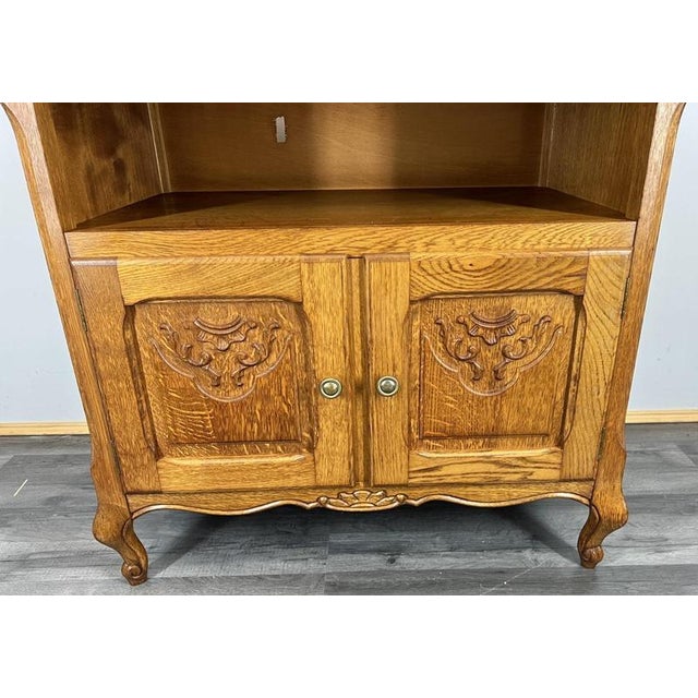 Vintage French Louis XIV Style Carved Cabinet For Sale - Image 5 of 17