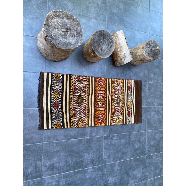 Vintage Kurdish Handmade Small Rug For Sale - Image 4 of 9