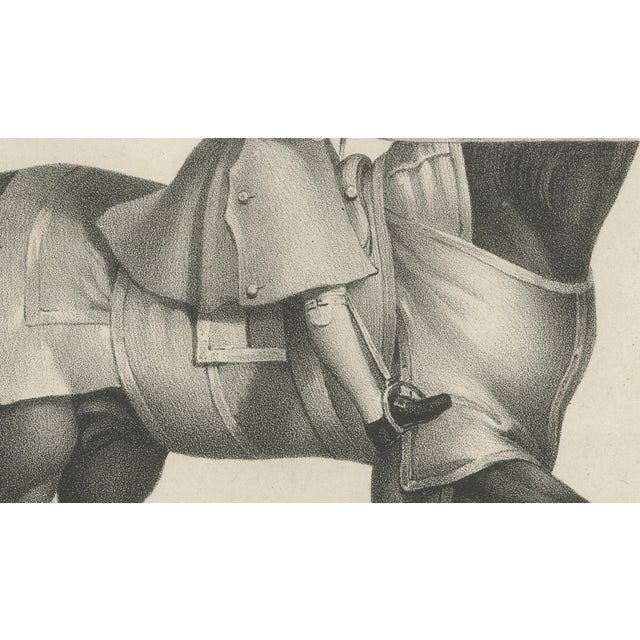 Maxim Gauci, Sedbury Equestrian Horse & Rider Portrait, 1840, Lithograph For Sale - Image 7 of 10