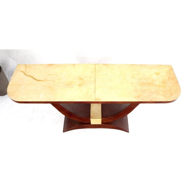 Parchment & Skin Snake Wrapped Console Sofa Table For Sale - Image 9 of 13