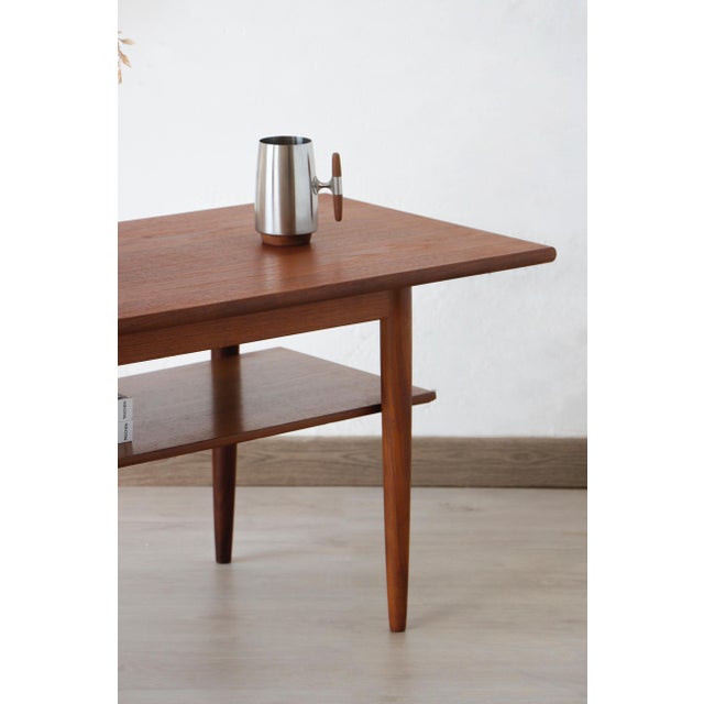 Vintage Scandinavian Teak Coffee Table, Denmark, 1960s For Sale - Image 4 of 14