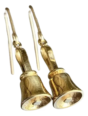 Bell Earrings in Gold Washed Sterling Silver