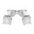 .925 Sterling Silver 1/10 Cttw Round Brilliant-Cut Diamond Miracle-Set Stud Earrings (J-K Color, I3 Clarity) For Sale - Image 4 of 6
